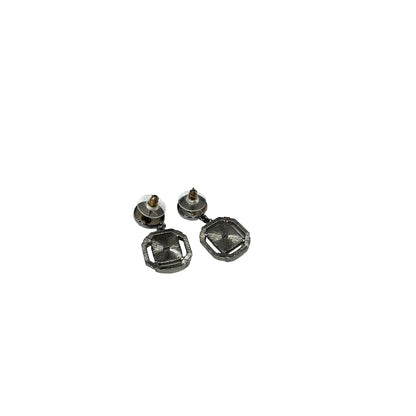 Used CHANEL Earrings Jewelry White Silver