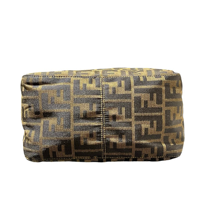 Fendi Canvas Hobo Bag Brown GHW