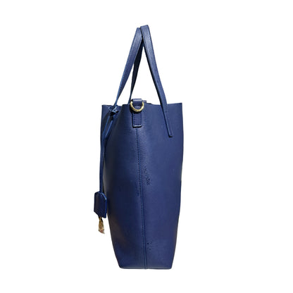 Used SAINT LAURENT Tote Bag Navy Blue GHW