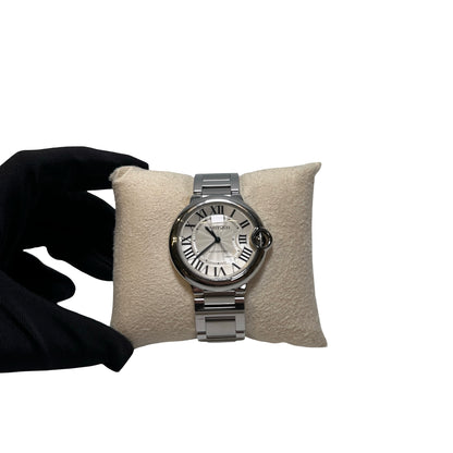 Used CARTIER Stainless Steel Ballon Bleu Watch Silver White