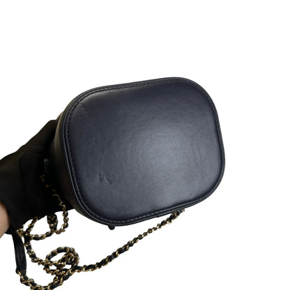 Used CHANEL Lambskin Vanity case Vanity case Navy GHW