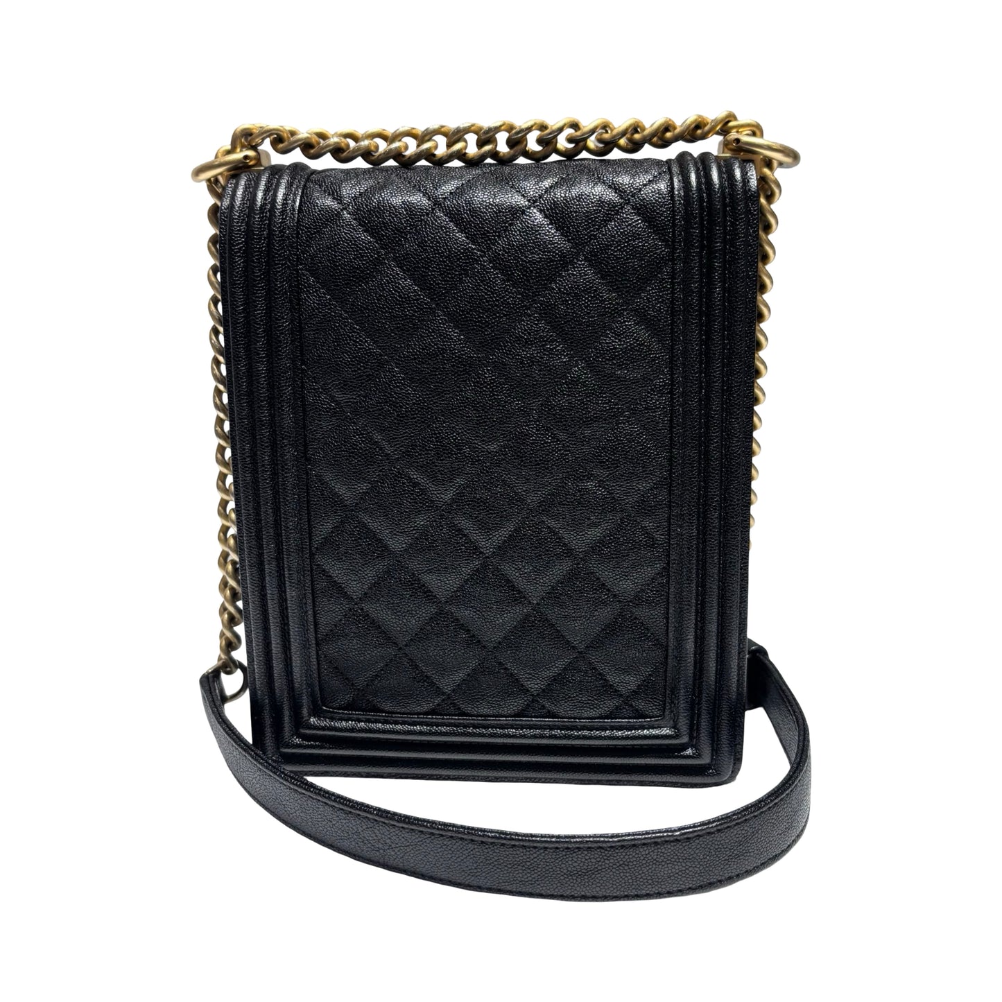 CHANEL LEBOY VERTICAL CAVIAR CHAIN SHOULDER BAG [3000358]