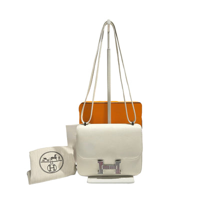 HERMES CONSTANCE MINI 19 EVERCOLOUR 01WHITE PHW ENAMEL [3000157]