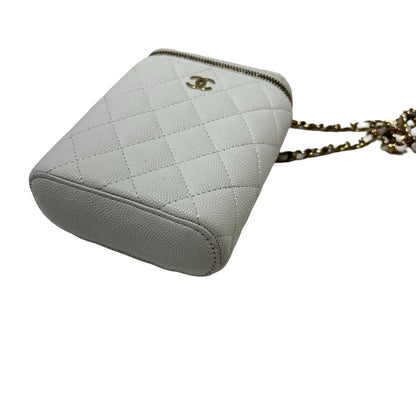 Caviar skin vanity case with chain Chain Shoulder Bag [101264]