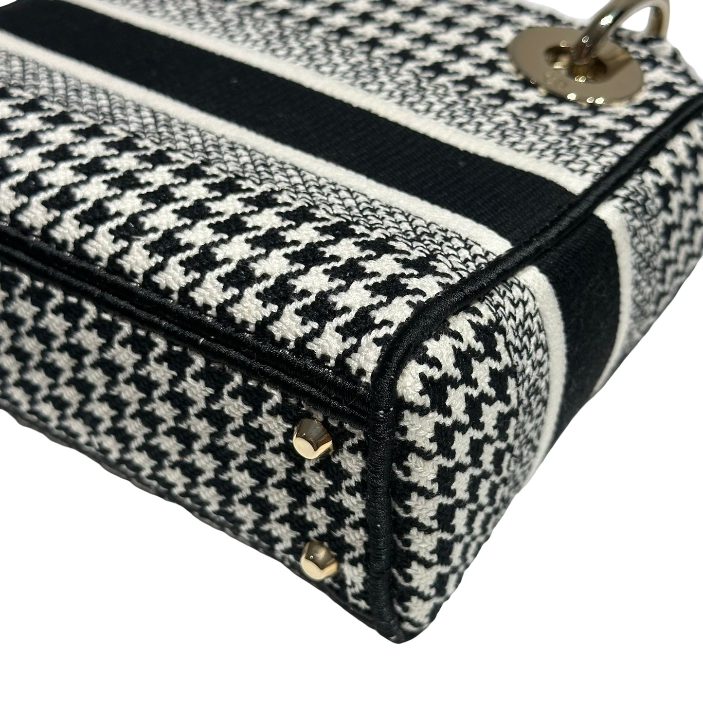 DIOR MINI LADY D-LITE CANVAS HOUNDSTOOTH GHW [3000161]