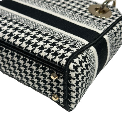DIOR MINI LADY D-LITE CANVAS HOUNDSTOOTH GHW [3000161]