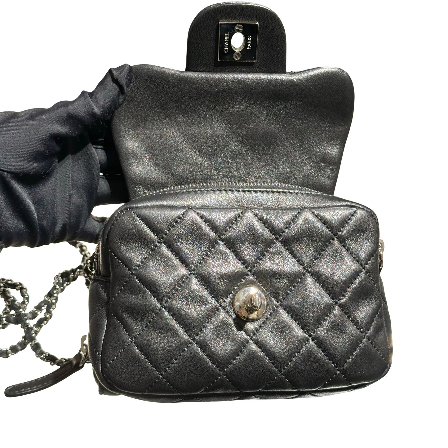 CHANEL MINI DOUBLE POUCH BAG [3000442]