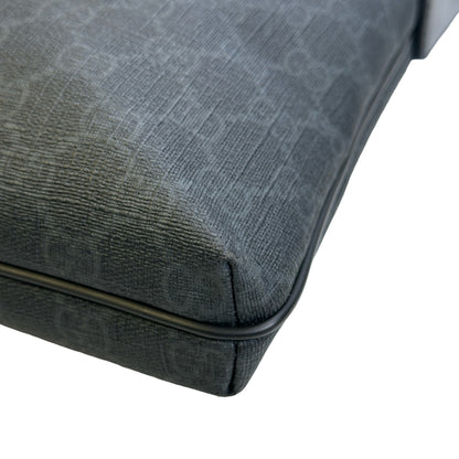 Used GUCCI GG Supreme Canvas GG Supreme Crossbody Bag Black Grey