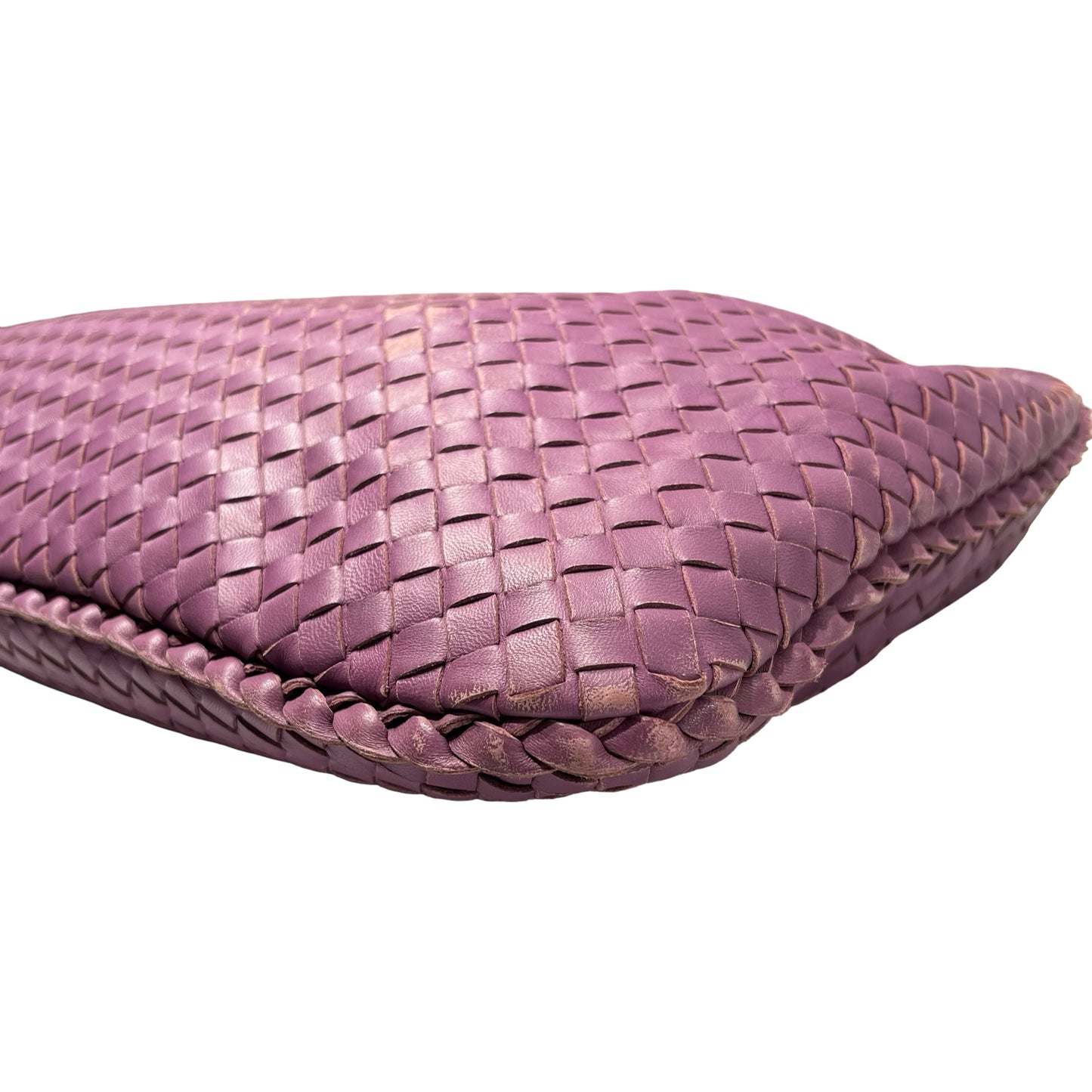 Used Bottega Veneta Calfskin Leather Large Hobo Bag Purple
