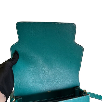Used HERMES Epsom Roulis Shoulder Bag Green