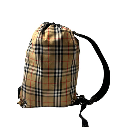 Used BURBERRY Backpack Rucksack Black Brown PHW