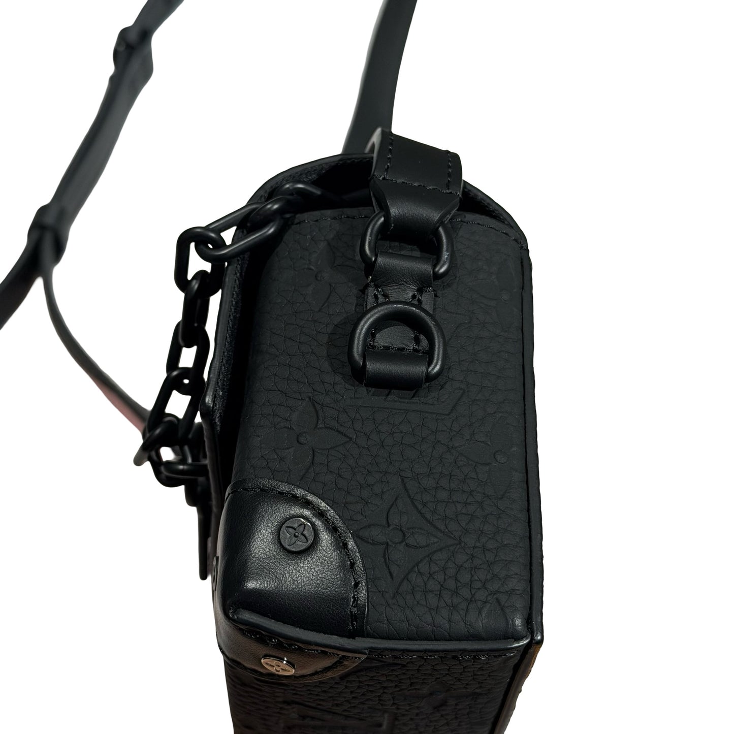 Used LOUIS VUITTON Taurillon Leather Steamer Wearable Wallet Cross Body Bag Black