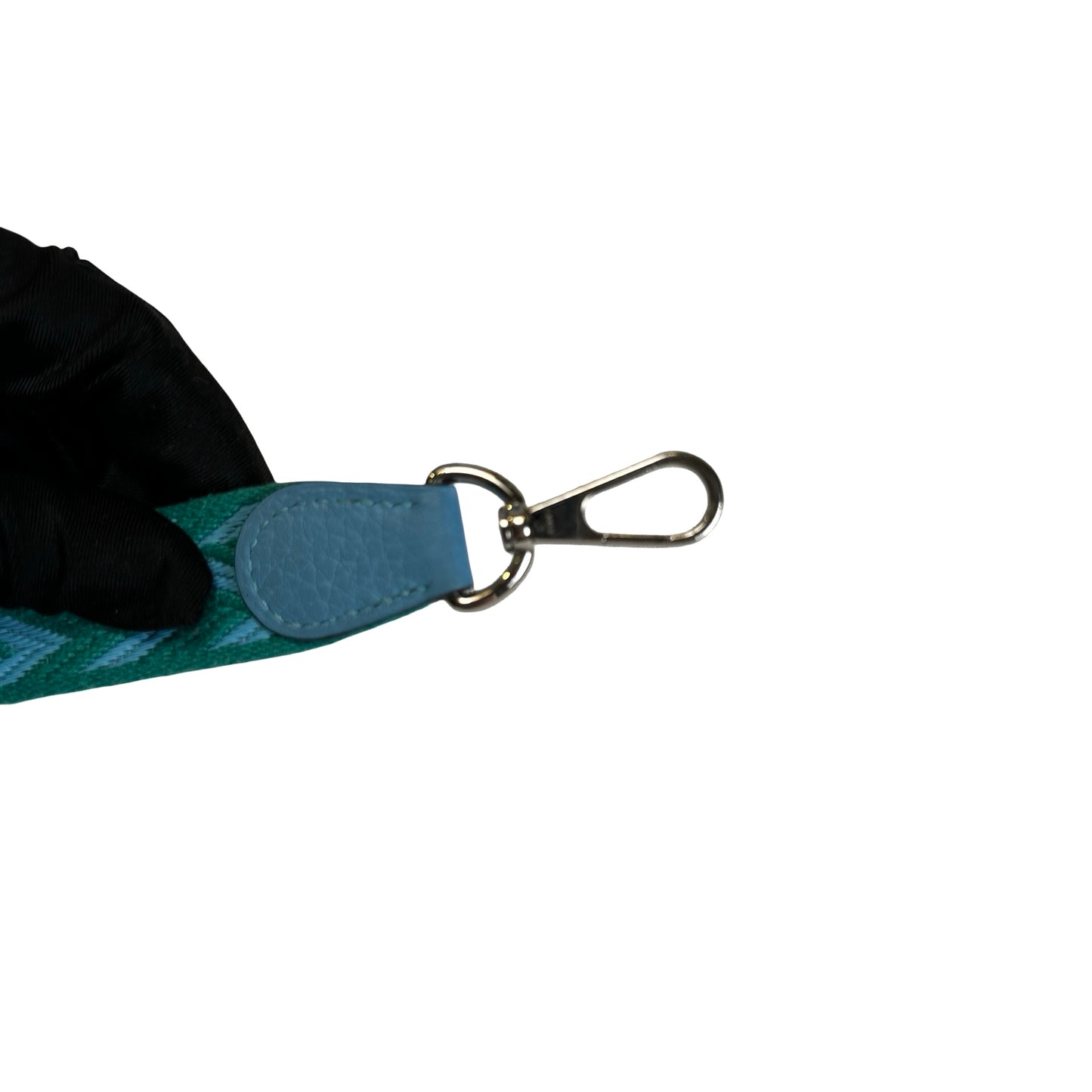 Used HERMES Clemence Mini Evelyne Cross body bag Blue，PHW