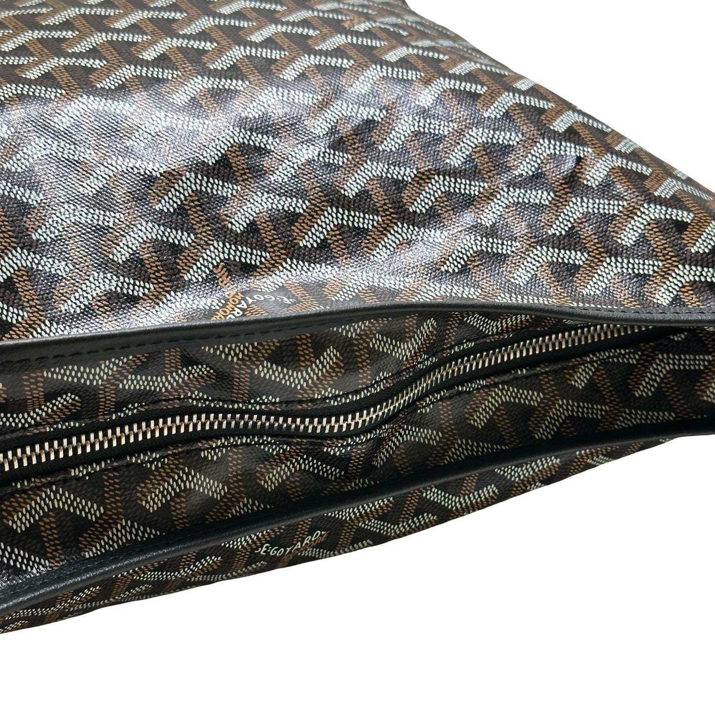 Used GOYARD Monogram BOHEME HOBO Hobo Bag Black Brown White