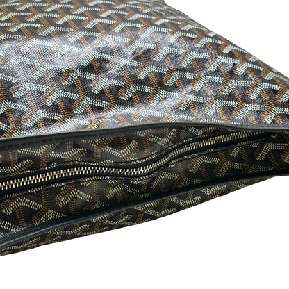 Used GOYARD Monogram BOHEME HOBO Hobo Bag Black Brown White