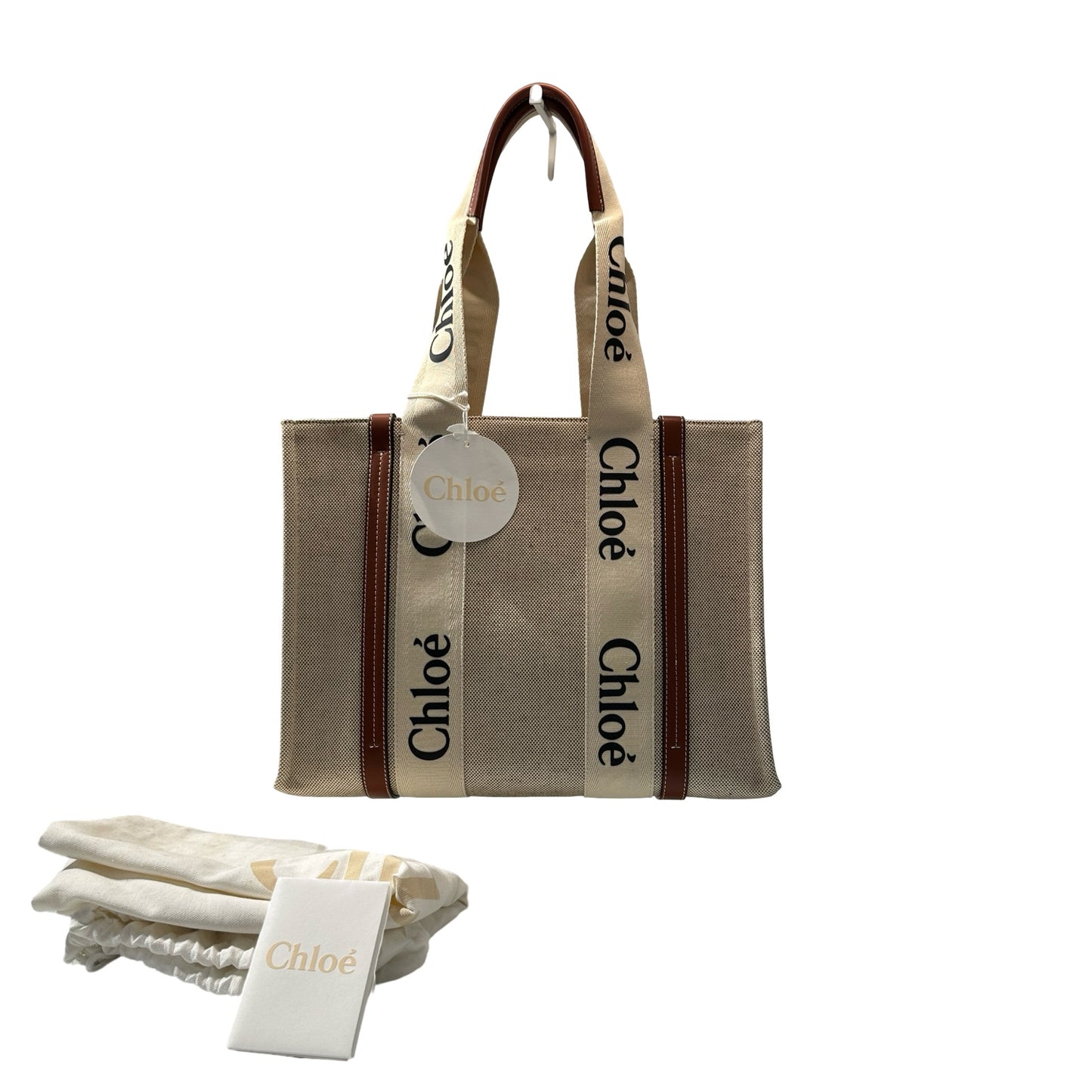 New Chole Medium Tote Tote Bag Beige