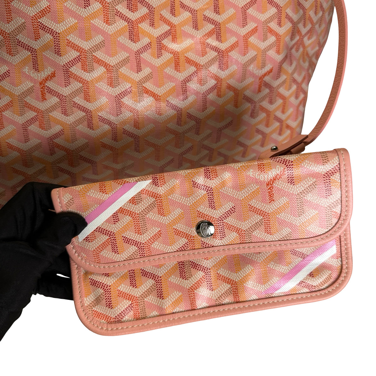 Used GOYARD Goyardine Saint Louis Tote Bag Pink