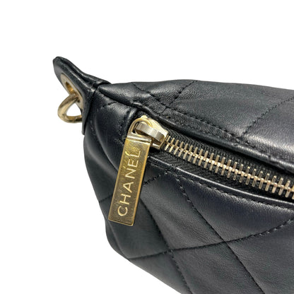 Used CHANEL Belt bag Black GHW