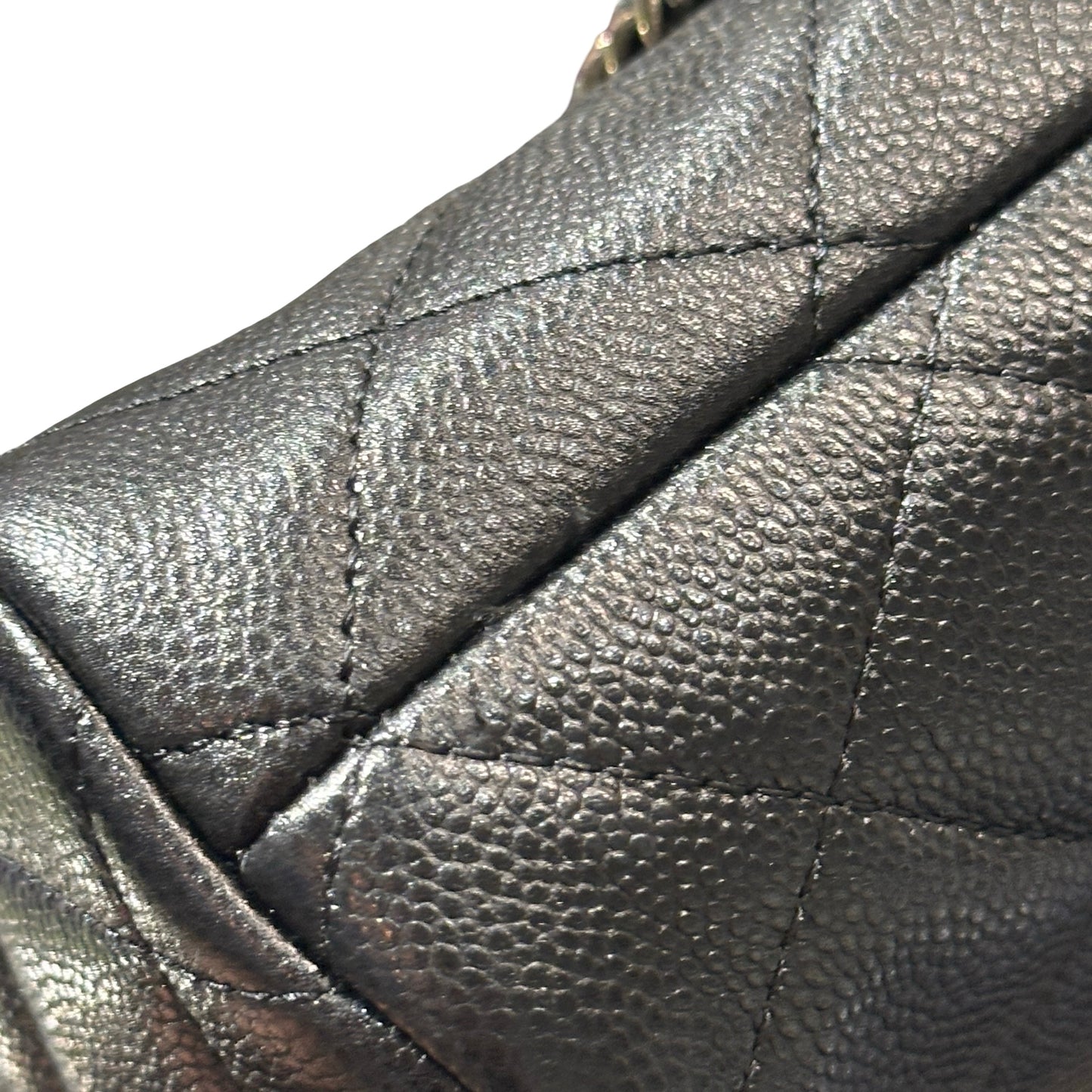 Used CHANEL Hobo Bag Black GHW