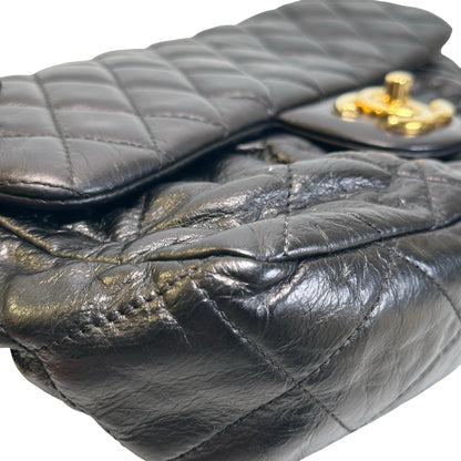 Used CHANEL Quilted Leather Quilted Bag Chain Shoulder Bag Black