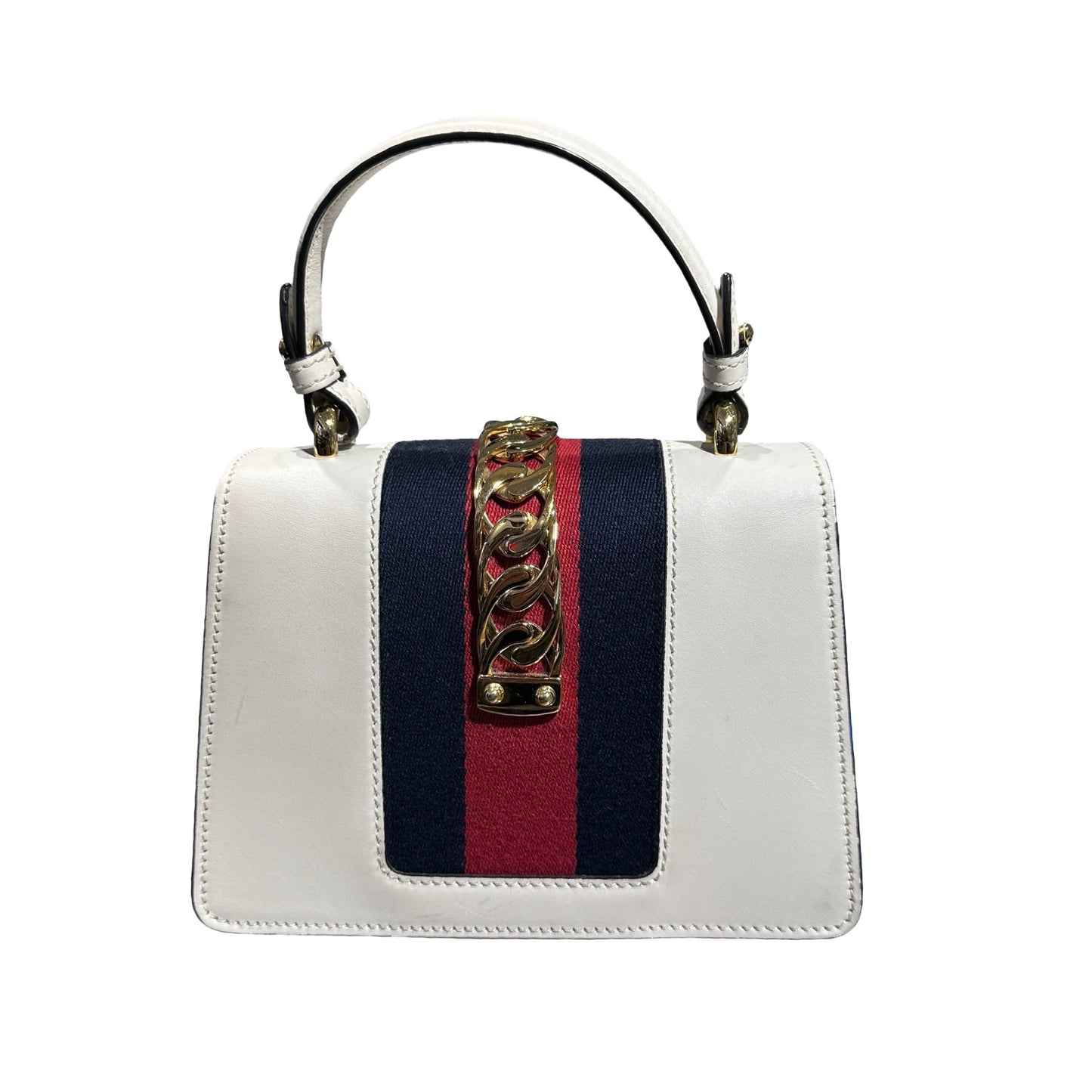 Used GUCCI Cross Body Bag White GHW