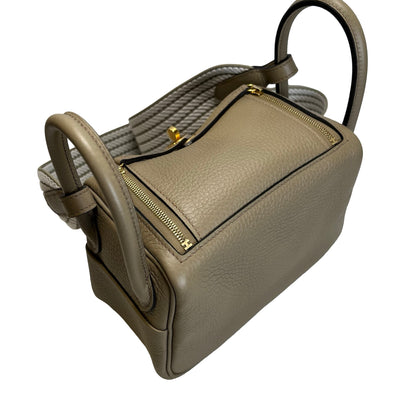 Brand New HERMES Clemence Lindy Handbag Etoupe