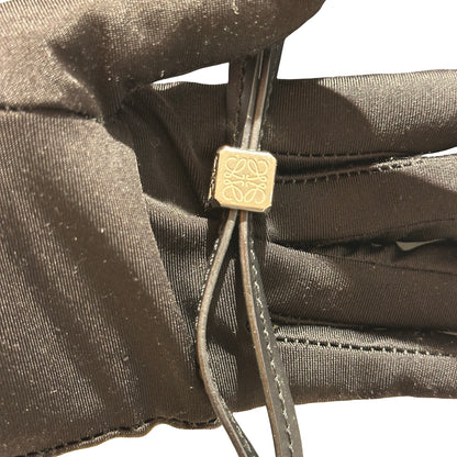 Used LOEWE Solid Balloon Bucket Bag Navy Blue Black