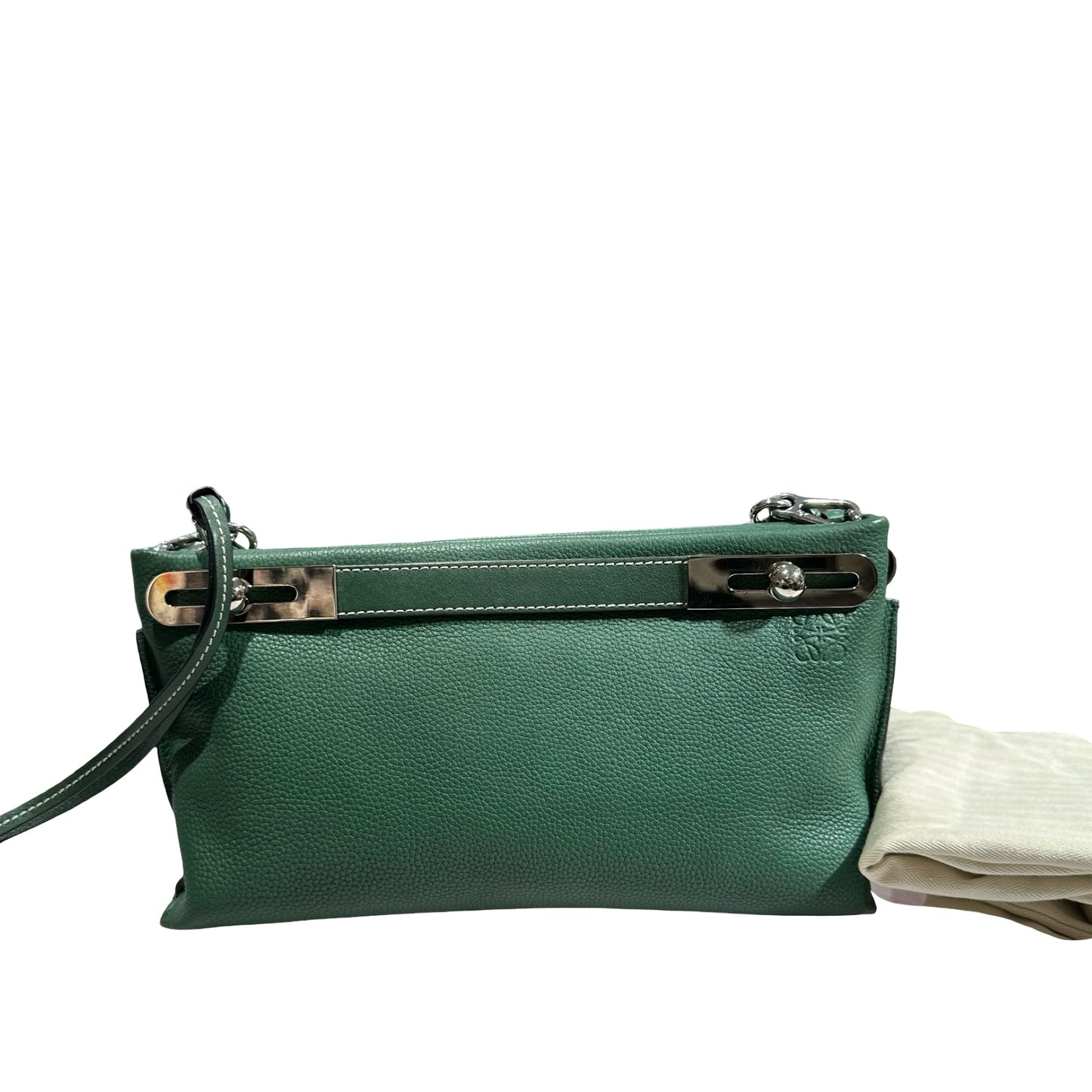 Used LOEWE Cross Body Bag GREEN PHW