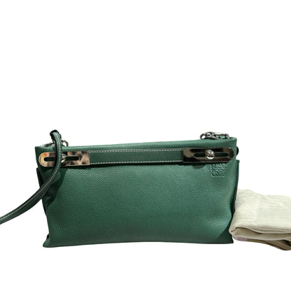 Used LOEWE Cross Body Bag GREEN PHW