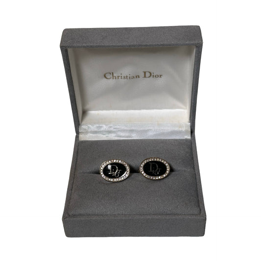 Used DIOR Yellow Gold Vintage Cufflinks Brooch