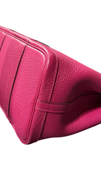 Used HERMÈS Calfskin Leather Negonda Garden Party TPM Clutch Purple
