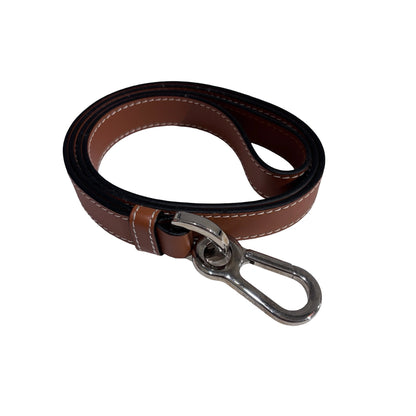 Used LOEWE Leather Anagram Heel Pouch Crossbody Bag Brown，PHW