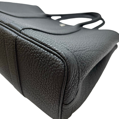 Used HERMÈS Calfskin Leather Garden Party 30 Tote Bag Black