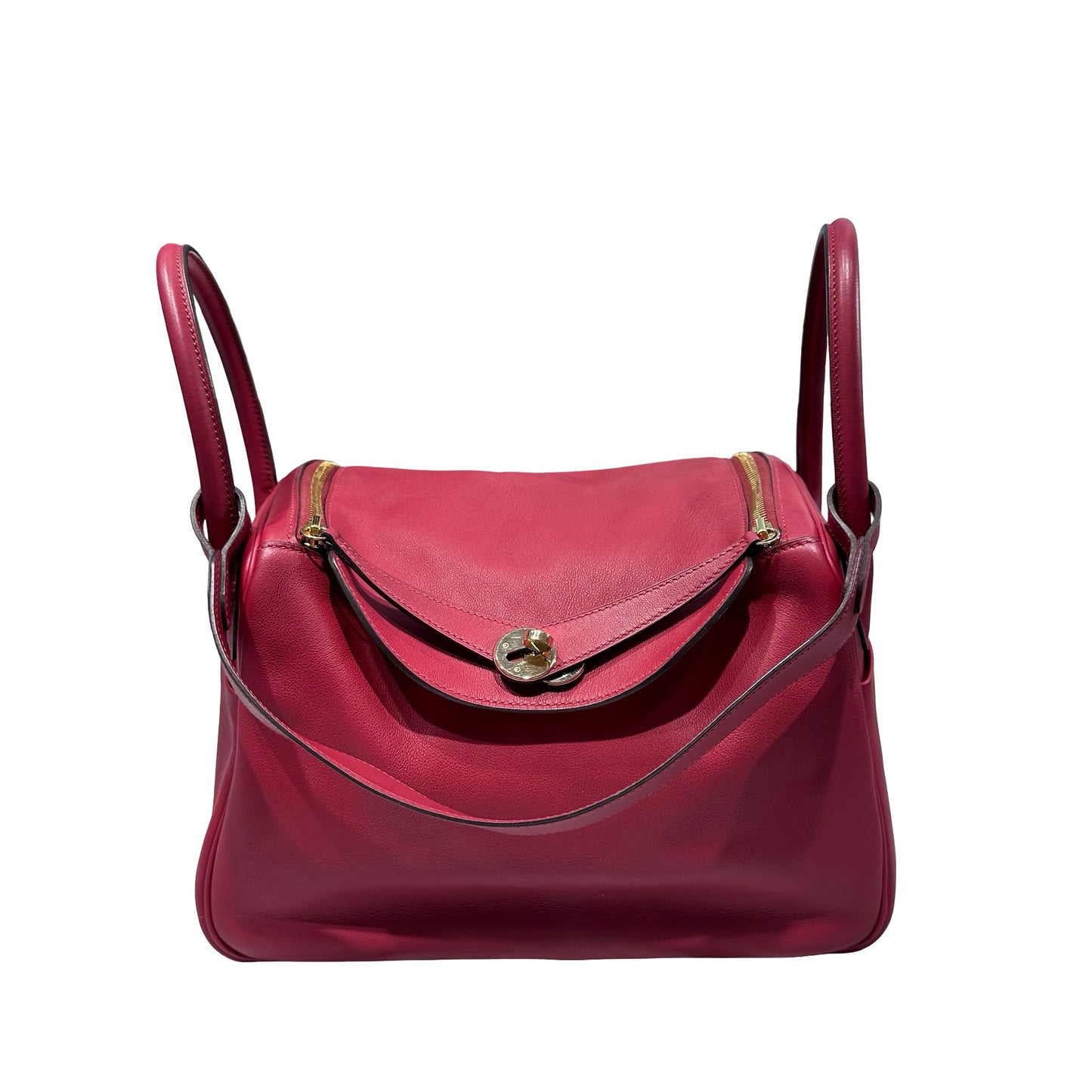 Used HERMÈS Lindy 30 Two Way Shoulder Bag Red Orange (93) GHW