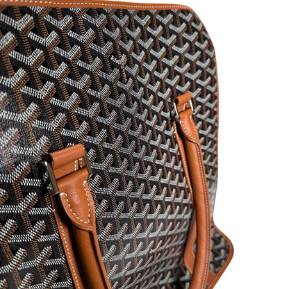 Used GOYARD Goyardine Sac de Voyage Tote Bag Black Brown