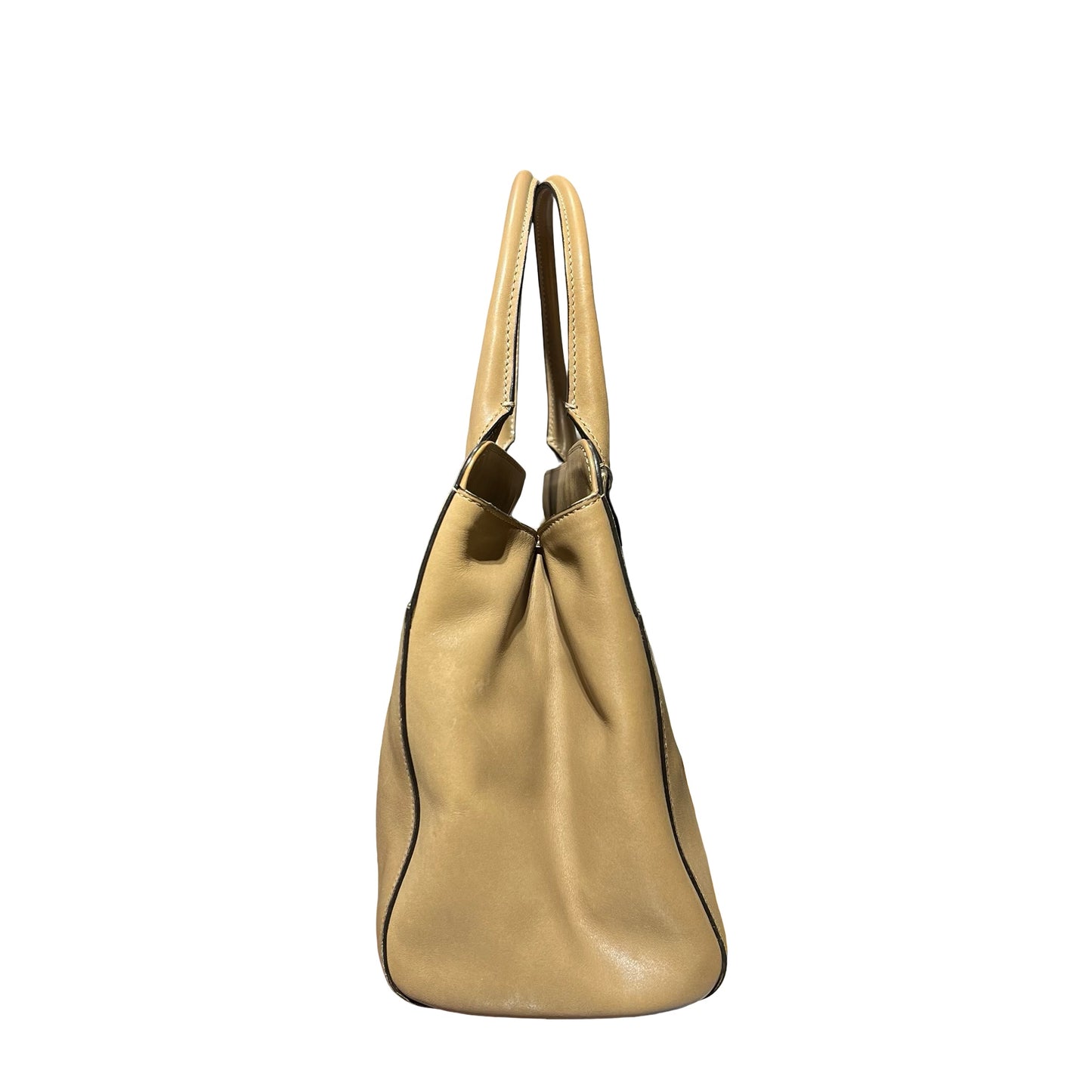Used Roger Vivier Leather Handbag Brown GHW