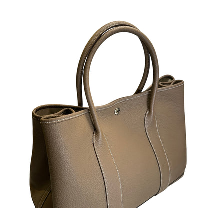 Used HERMES Negonda Garden Party Tote Bag Etoupe