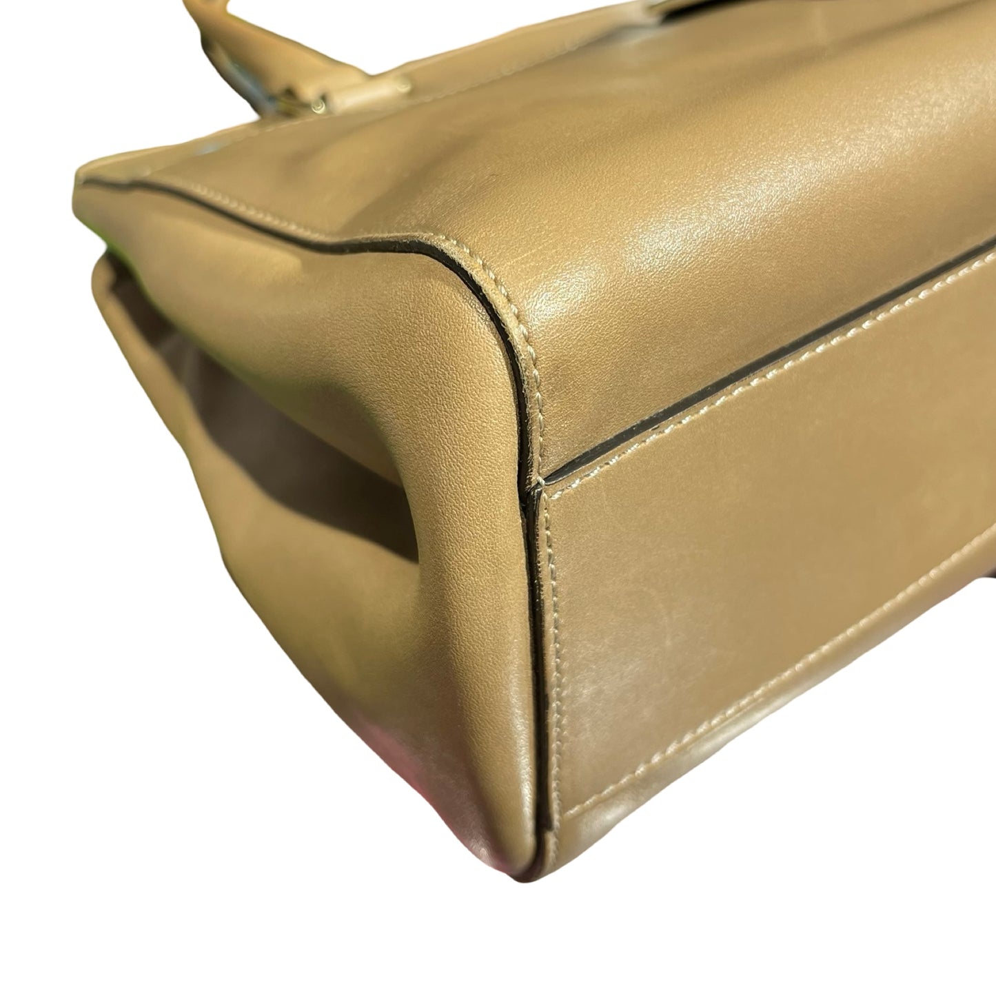 Used Roger Vivier Leather Handbag Brown GHW