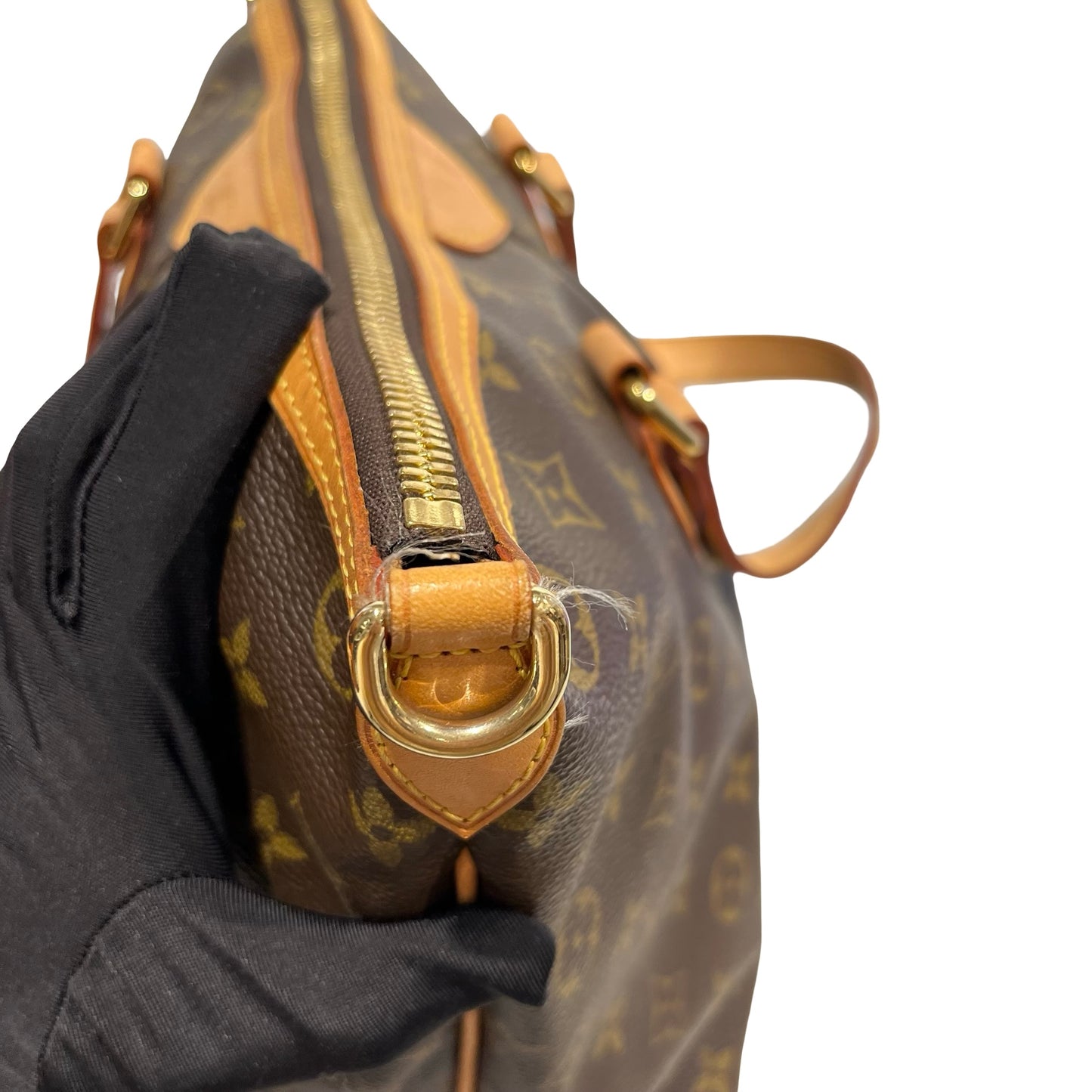 Used LOUIS VUITTON CANVAS PALERIMO Shoulder Bag BROWN GHW