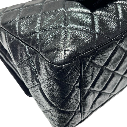 Used CHANEL Flap Shoulder Bag Black GHW