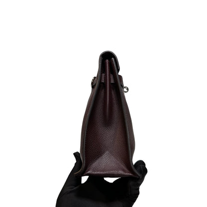 Used Hermès Clemence leather Kelly Danse Shoulder Bag Brown GHW