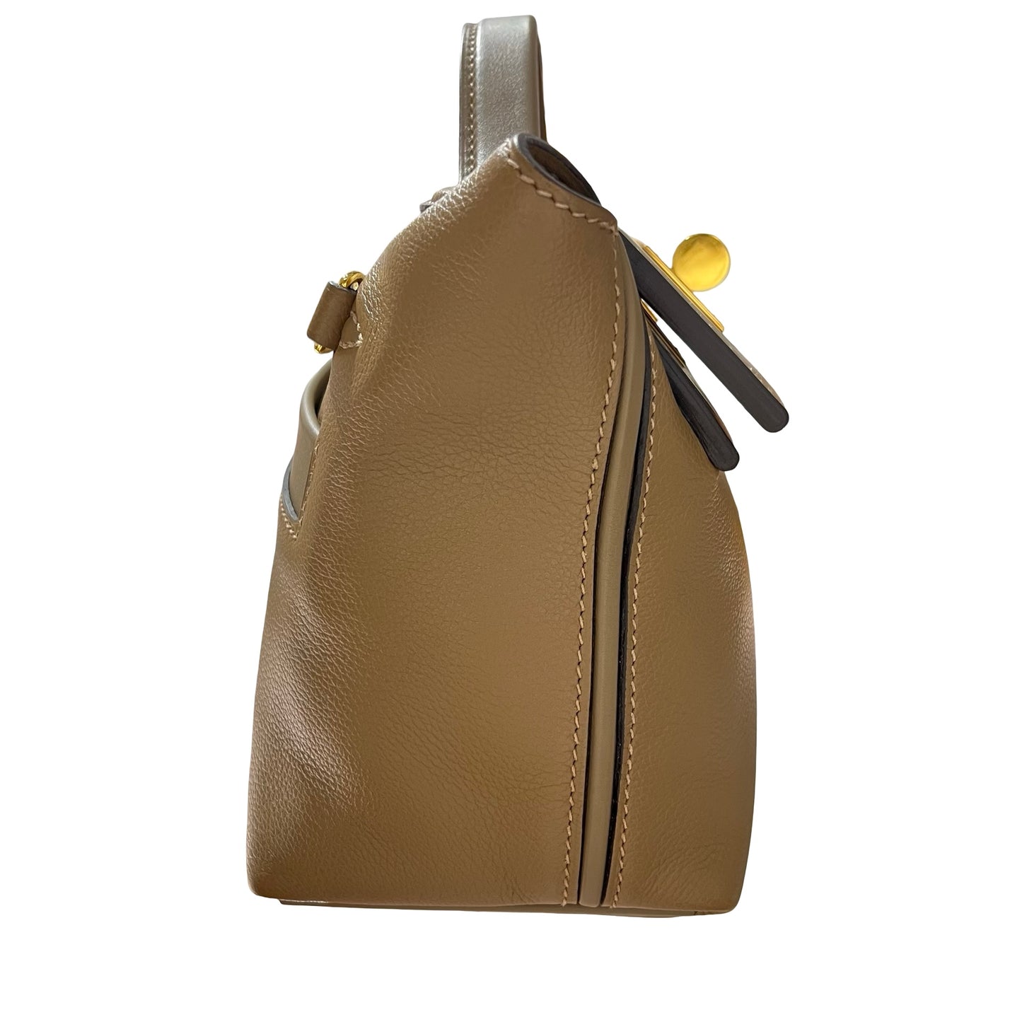 Used HERMÈS Mini 24/24 Two Way Shoulder Bag Brown GHW