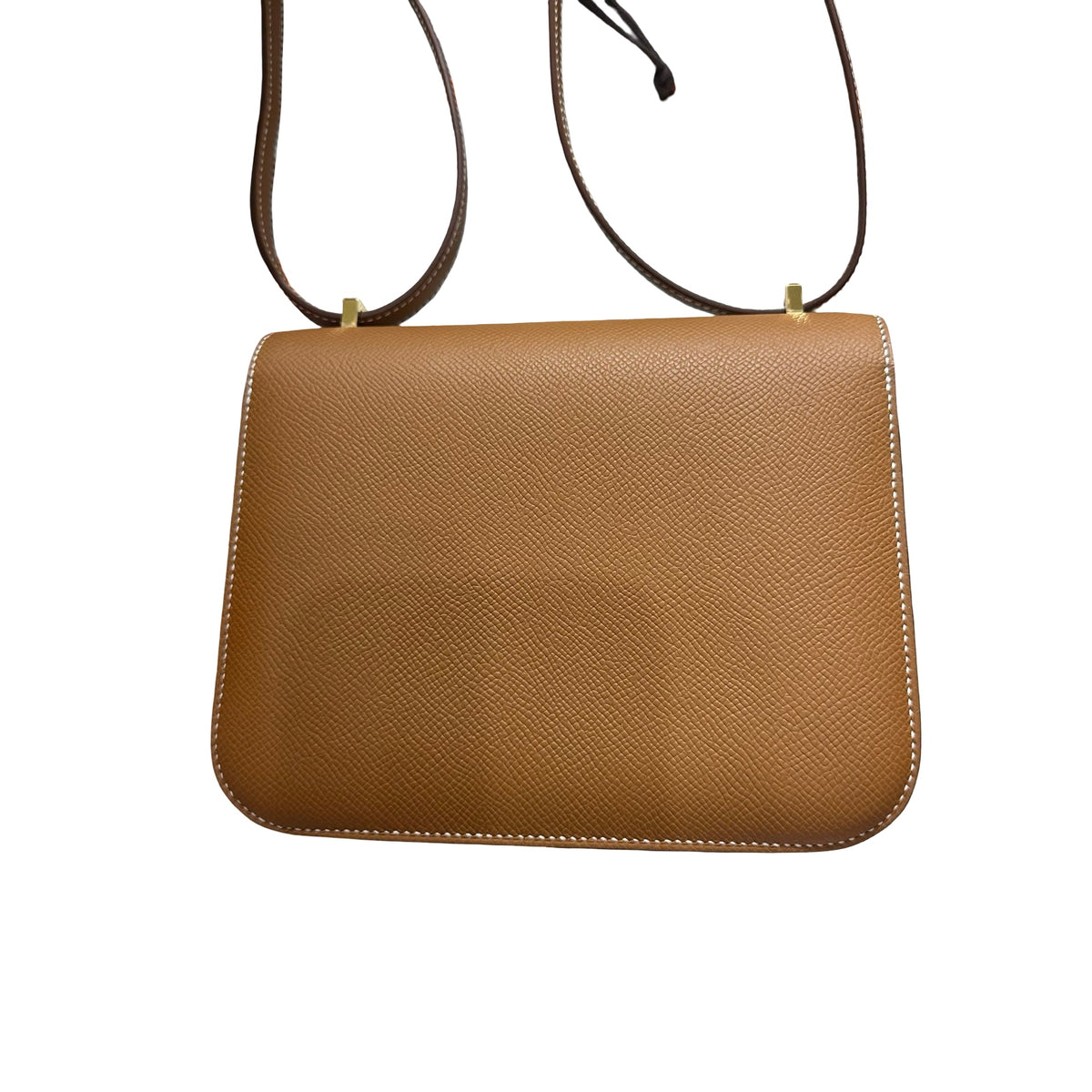 Brand New HERMES Epsom Felt Mini Constance Crossbody Bag Gold Beige
