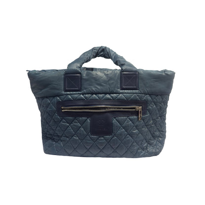 Used CHANEL Quilted Cocoon Tote Bag Navy