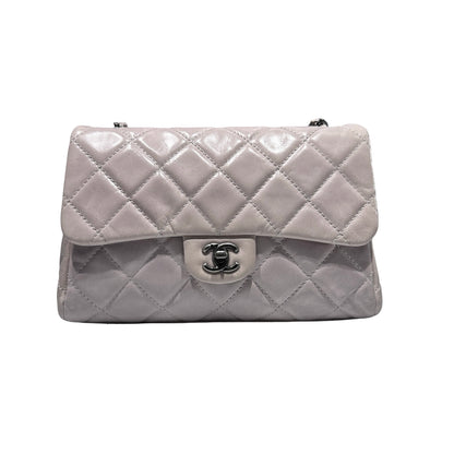 Used CHANEL Flap Chain Shoulder Bag Grey