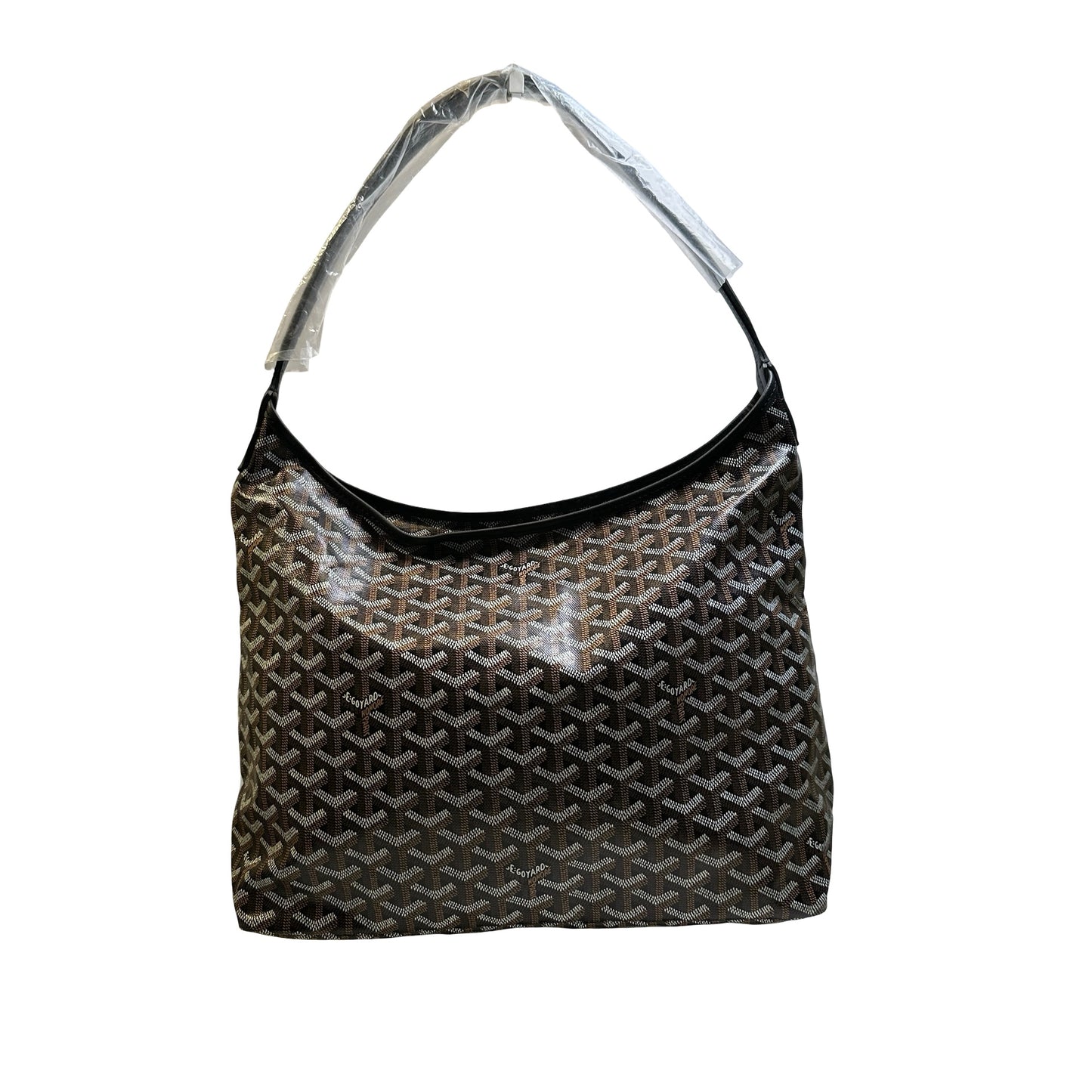Used GOYARD Monogram BOHEME HOBO Hobo Bag Black Brown White