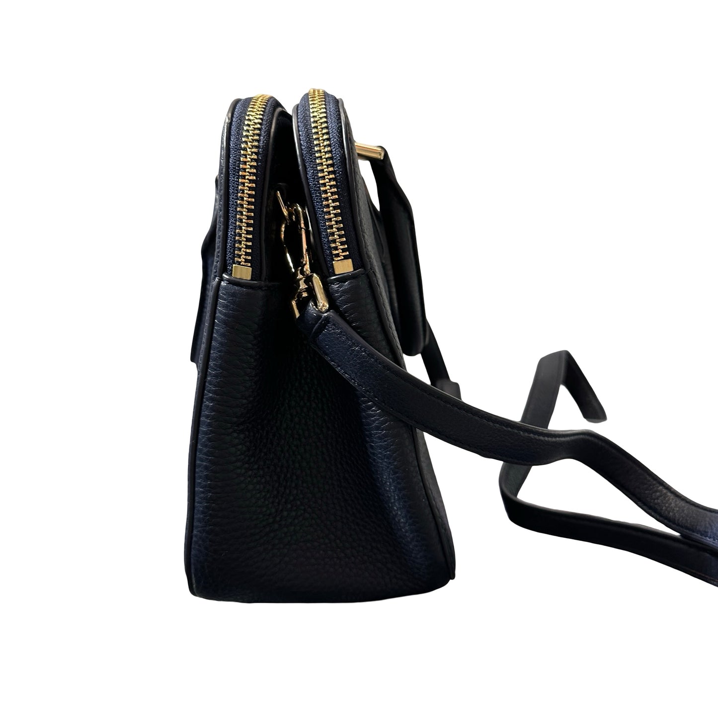 Used TORY BURCH Two way shoulder Shoulder Bag Navy Blue GHW