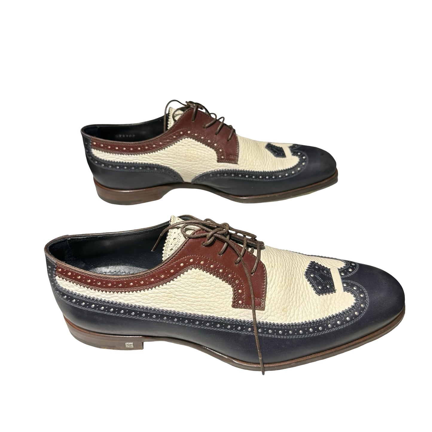 Used LOUIS VUITTON Shoes Shoes Navy Blue White Brown