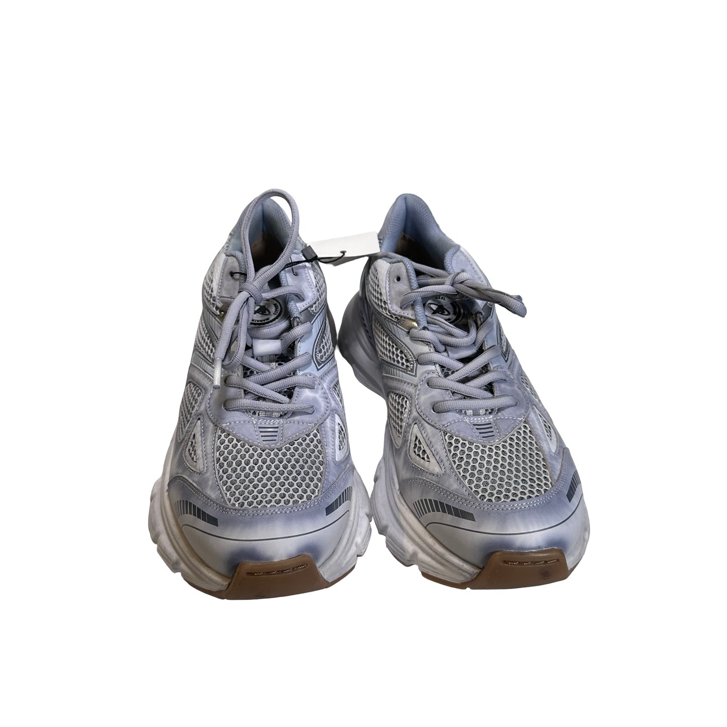 Used AXEL ARIGATO Mesh Leather Marathon Runner Sneakers Grey Silver White