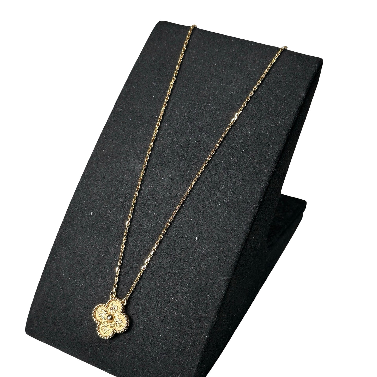 Used VAN CLEEF & ARPELS 18K Gold Alhambra Neeklace GHW